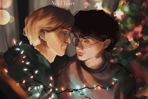 Christmas Fanart, Drarry Fanart, Harry Draco, Hogwarts Aesthetic, Harry Potter Christmas, Hes Mine, Hogwarts Mystery, Harry Potter Cast, Harry Potter Characters