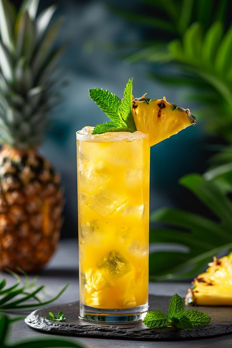 Pineapple Tequila Pineapple And Tequila, Cocktail Shoot, Pineapple Tequila, Vacation Cocktails, Pineapple Photography, Flavored Tequila, Fresh Cocktails, Logo Bee, Cocktail Images