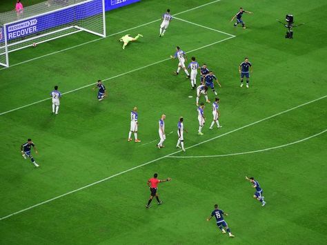 Argentina's Lionel Messi (bottom right) celebrates after scoring on a free kick against Team USA on Tuesday during their Copa America Centenario semifinal football match in Houston. About Leo, Storyboard Ideas, Free Kick, Best Fan, Football Pictures, Leo Messi, Football Match, Team Usa, Soccer Team