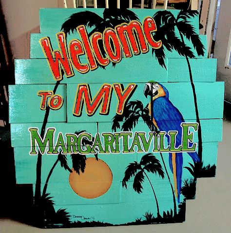 Margaritaville Decor, Margaritaville Party, Tiki Signs, Beach Signs Wooden, Tiki Bar Signs, Old Table, Backyard Beach, Tiki Hut, Beachy Decor