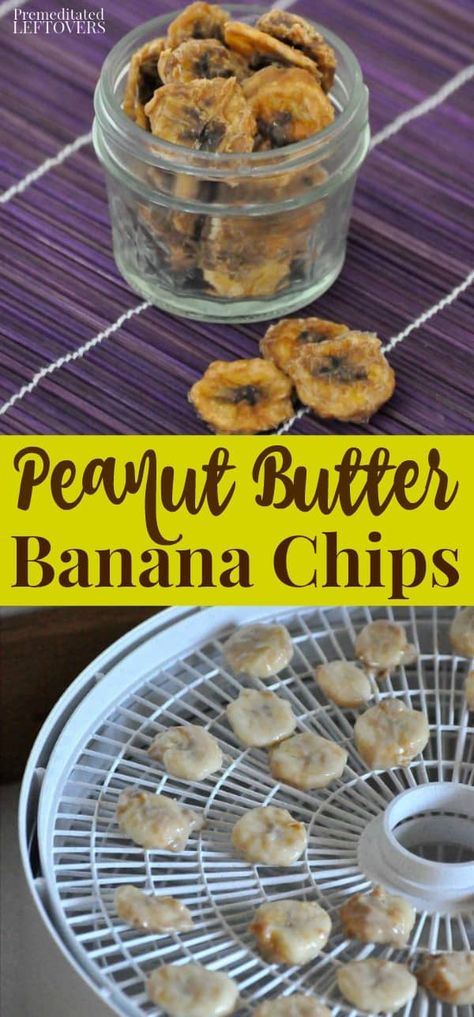 Dehydrate Bananas, Dehydrated Banana Chips, Dehydrator Recipes Fruit, Homemade Banana Chips, Banana Chips Recipe, Dehydrated Bananas, Dehydrating Food Storage, Food Dehydration, Dehydrated Vegetables