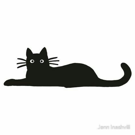 Black Cat Drawing, Black Cat Tattoos, Black Cat Sticker, Cat Tat, Image Chat, Black Cat Art, Cat Quilt, A Black Cat, Cat Silhouette