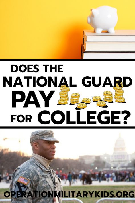 Are you looking to afford college without taking thousands of dollars out in loans? Is the school you really want to attend just outside your price range? Read here to see if the National Guard can pay for your college and if so, how much. #studentloan #debt #college #armedforces #nationalguard #enlisting Pay For College, Military Kids, Army National Guard, Military Life, Financial Aid, Price Range, National Guard, Student Loans, Loans