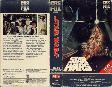 Evan Monroe Faulkner on Instagram: "Because Star Wars. #VHS #starwars #videotape #vhscover #childhoodmemories #neverforget #anewhope #hanshotfirstgoddammit" 80s Star Wars, Vhs Cover, Fox Video, Star Wars Gif, Star Wars Episode Iv, Dvd Cover, Star Wars 1977, Vhs Movie, Dvd Covers