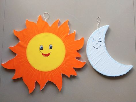 Thermocol wall hanging Thermocol Craft, Moon Wall Hanging, Craft Work For Kids, Hanging Craft, Wall Hanging Crafts, Craft Decoration, Origami Crafts Diy, Origami Crafts, Wedding Deco