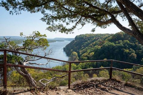 Where to find 5 stunning scenic views all in one hike! - Iowa Road Trip Effigy Mounds, Iowa Road Trip, Great River Road, Harpers Ferry, Great River, River Road, Mississippi River, Train Tracks, National Monuments