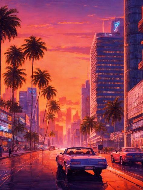 80s Vice Aesthetic, Gta Vice City Aesthetic, 1980s Aesthetic Retro, Miami Vice Wallpaper, Dark Vaporwave Aesthetic, 1980 Decor, Vice City Aesthetic, Chillwave Aesthetic, 80s Synthwave Aesthetic