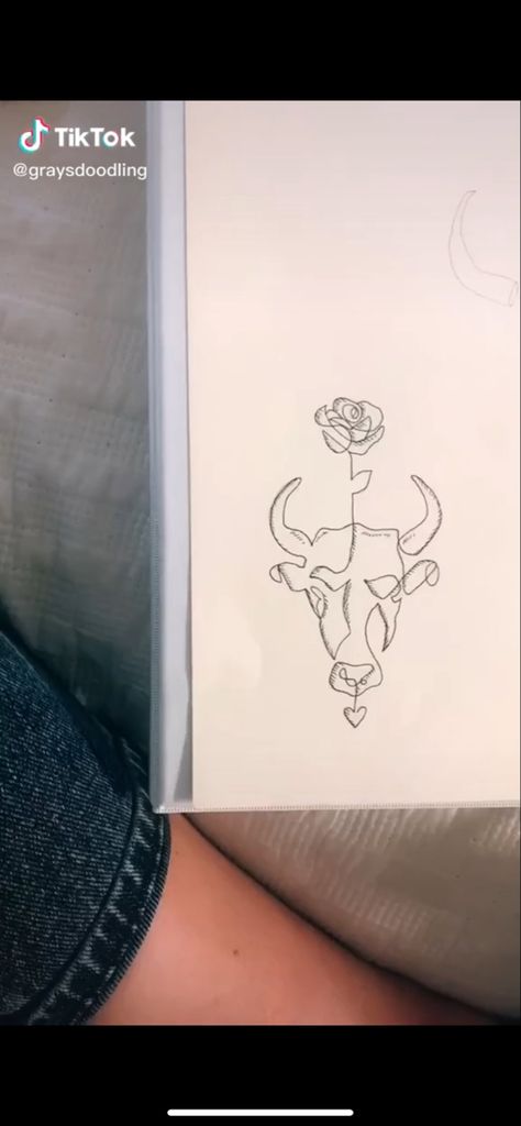 Taurus Bull Tattoos, Taurus Bull, Taurus Tattoos, Bull Tattoos, Tattoos For Women, Female Sketch, Tattoos