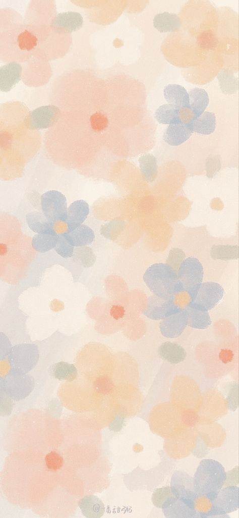 Flower Background Colorful, Subtle Flower Wallpaper, Pastel Flowers Background, Non Directional Wallpaper, Cute Wallpapers Floral, Cute Phone Backgrounds Simple, Hydrangea Phone Wallpaper, Summer Simple Wallpaper, Light Colored Wallpaper