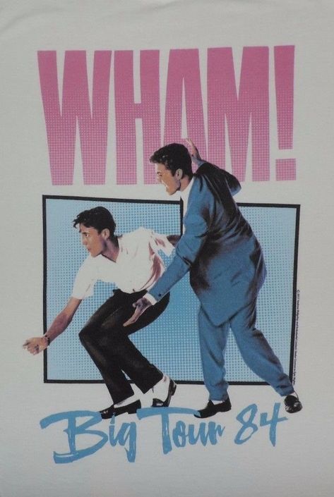 Wham Poster, 80s Music Artists, Pop Music Aesthetic, George Michael 80s, 80s Posters, 80s Poster, Throwback Party, 1980s Music, George Michael Wham