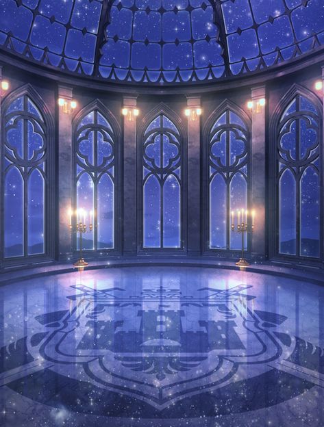 Ikemen Prince | Background | Obsidian Dance Hall - Night Time Yule Ball Background, Blue Ballroom Aesthetic, Fantasy Castle Background, Palace Background Gacha, Inside A Castle Aesthetic, Gacha Background Castle Inside, Gacha Ballroom Background, Ikemen Prince Background, Anime Castle Background Inside