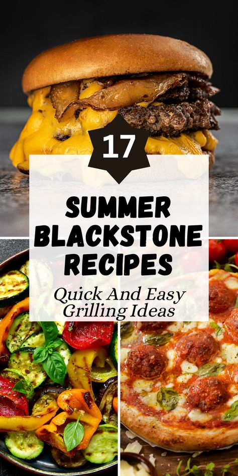 Sizzle up your summer with our top 17 Blackstone griddle recipes. Perfect for quick, easy, and delicious outdoor meals, from sunrise pancakes to sunset steaks. Click to discover versatile grilling that turns every meal into a summer celebration! Blackstone Quick Meals, Blackstone Griddle Street Tacos, Grill Skillet Recipes, Recipes For Black Stone Grill, Flat Top Grill Recipes Vegetarian, Best Things To Cook On Blackstone, Top Blackstone Recipes, Meal Ideas For Blackstone, Flatstone Grill Recipe