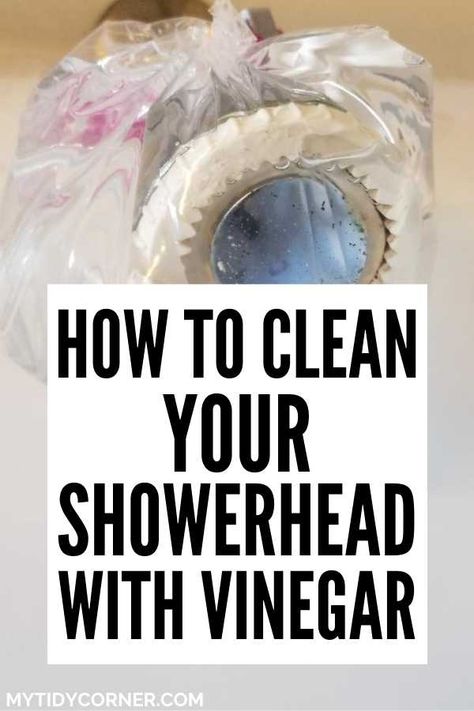 Clean Shower Head With Vinegar, Remove Mold From Shower, Clean Shower Head, Shower Head Cleaner, Cleaning Shower Head, Hard Water Spots, Clean Shower, Cleaning Faucets, Hard Water Stain Remover