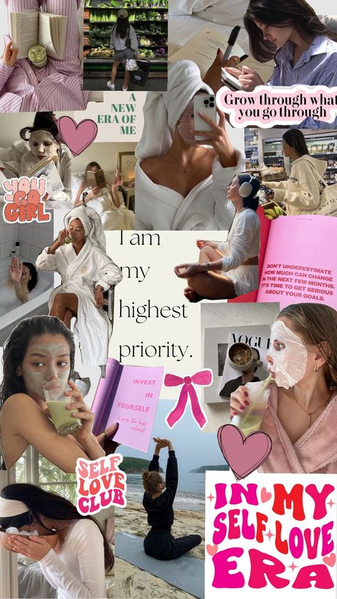 #selfcare #selflove #selfcaremoodboard #moodboards #mood #selfcareaesthetic #fyp #shufflefyp #shuffleinspo #shuffleaesthetic Self Care Collage Wallpaper, Selfcare Collage, Self Love Collage, Self Care Collage, Vision Board Pics, Love Collage, Picture Collage, Love Pictures, New You