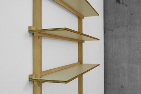 Cnc Shelves, Wood Shelf Diy, Wood Shelf Ideas, Minimal Bookshelf, Cantilever Shelf, Wood Library, Diy Storage Shelves, Diy Wood Shelves, Shelf Diy