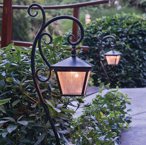 Looking to illuminate your yard? Check out these 5 landscape lighting tips before you start! #LiveBrilliantly #LandscapeLighting #YardLights #LandscapeLighting #YardIdeas Hanging Wall Lanterns, Outdoor Post Light, Lantern Head, Outdoor Path, Post Lighting, Yard Lights, Lantern Design, Backyard Lighting, Pathway Lighting