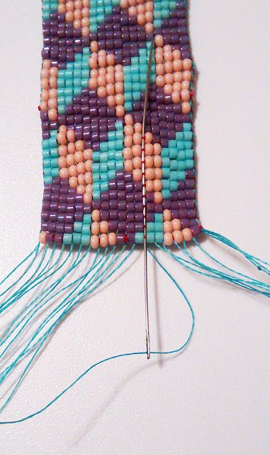 Great Tip on How to Finish Loom Bracelets                                                                                                                                                                                 More Jewelry Looms, Bead Loom Designs, Loom Jewelry, Beaded Art, Loom Bracelet Patterns, Loom Bracelet, Bead Weaving Patterns, Beading Techniques, Bead Loom Bracelets