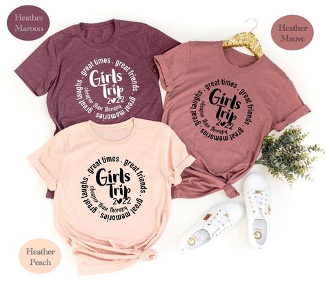 Girls Trip Shirts Party Shirts for Girls Cute and Funny | Etsy Besties Shirts, Best Friends Shirts, Friends Shirts, Girls Weekend Shirts, Best Trip, Trip Shirts, Girls Trip Shirts, Girls Vacation, Girl Friends