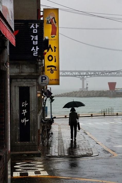 South Korea  shared by Sam ❍ on We Heart It Christophe Jacrot, Busan South Korea, Korea Travel, On A Rainy Day, Tumblr Photography, Cinematic Photography, A Rainy Day, City Aesthetic, Pretty Places