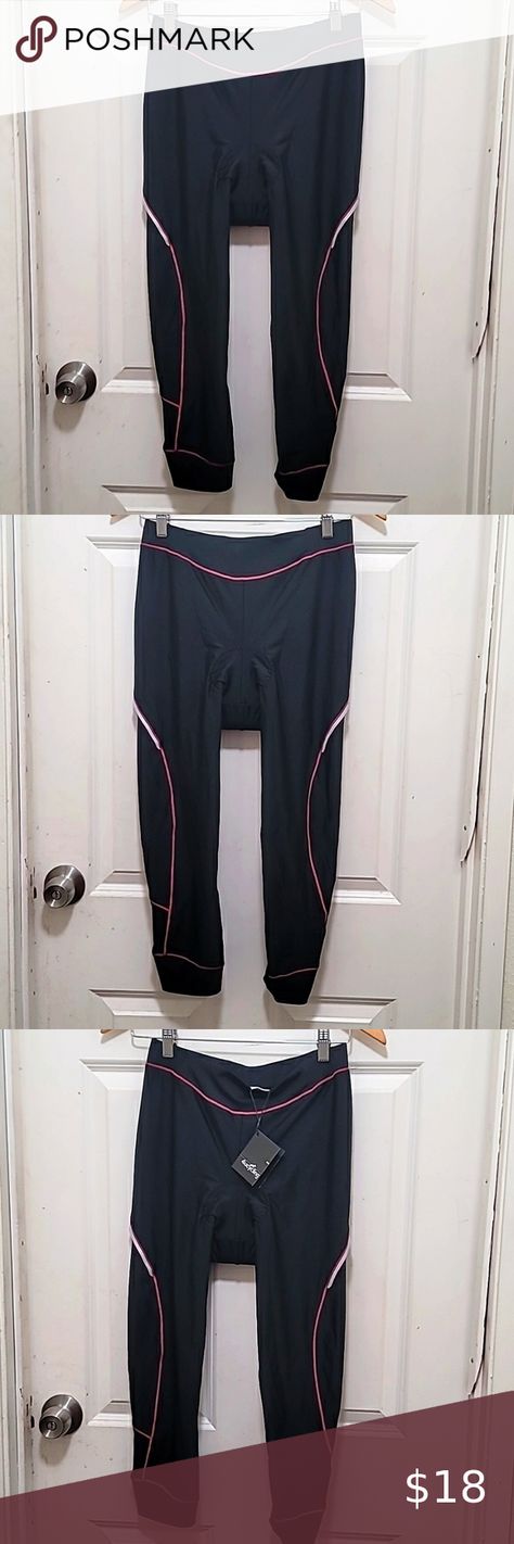 New 4UCYCLING WOMEN'S  3/4 BICYCLE PANTS IN BLACK/PINK SIZE  L Dresses, Trousers, Pink, Bicycle Pants, Bicycle, Black Pink, Outfit Inspo, Plus Fashion, Best Deals