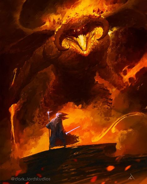 Balrog Of Morgoth, Lord Of The Rings Tattoo, Middle Earth Art, Tolkien Art, Lotr Art, Jrr Tolkien, The Lord Of The Rings, Gandalf, Angels And Demons