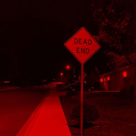 #red #aesthetic #redaesthetic #tumblr #redtumblr #dead #end #deadend Dead End, Red Dead, Red Light, Road, Red