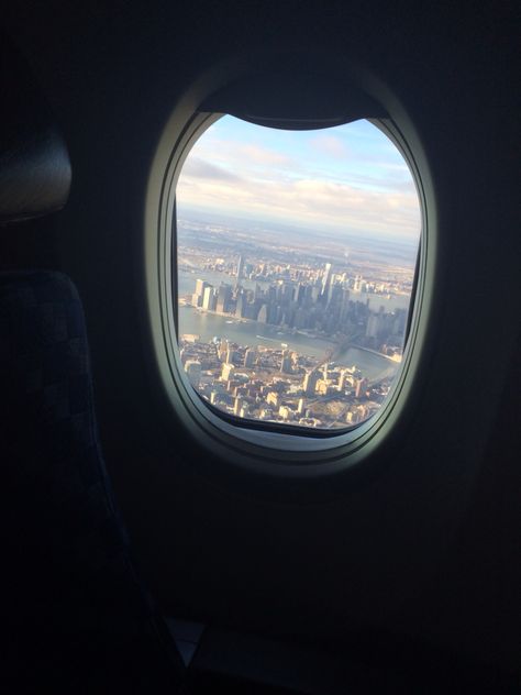 Just landed in The Big Apple and the airplane window looks like a big apple love #NYC Looking Out Plane Window, Nyc Airplane View, Life Romanticized, Airplane Window New York, View Out Of Airplane Window, Airplane Window View, Airplane Window, Airport Travel, The Big Apple