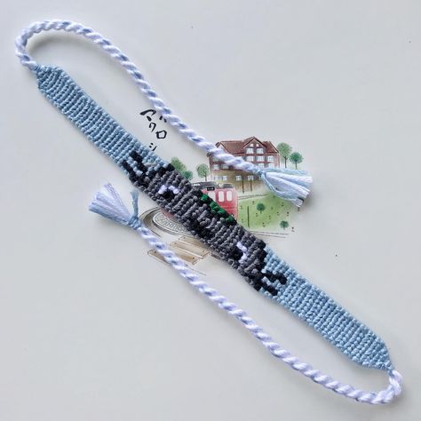 Totoro Friendship Bracelet, Totoro Bracelet Pattern, Studio Ghibli Bracelet Pattern, Totoro Bracelet, Ghibli Bracelet, Japan Ghibli, Totoro Pattern, Crochet Totoro, Cool Friendship Bracelets