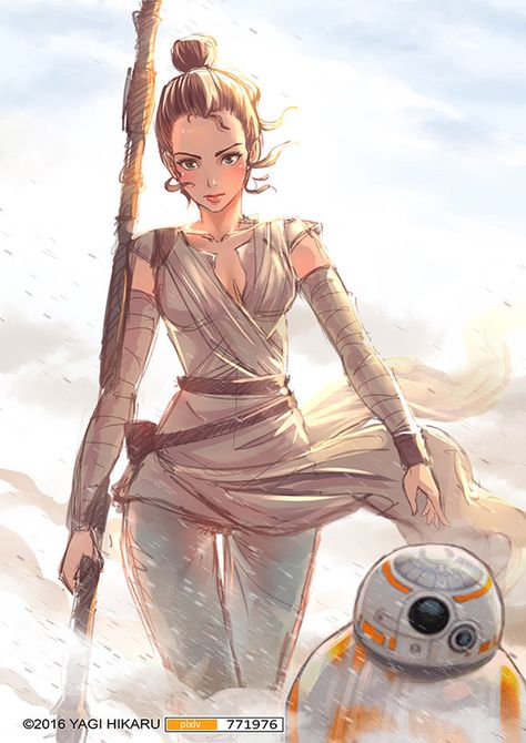 Elias Chatzoudis, Star Wars Rey, Rey Skywalker, Star Wars Painting, Star Wars Bb8, Other Galaxies, Rey Star Wars, Star Wars Character, Star Wars The Force Awakens