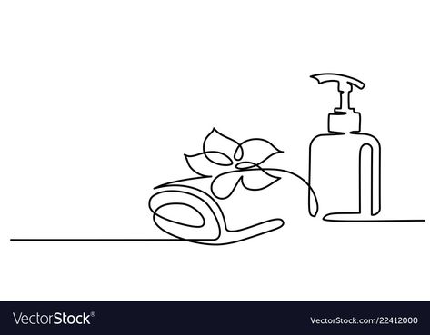 Spa Line Art, Massage Drawing, Beauty Line Art, Bullet Journal Icons, Spa Cookies, Massage Art, Bottle Vector, Mum Tattoo, One Line Drawing