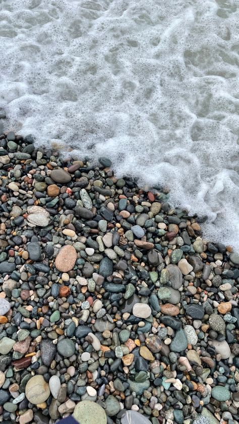 Sea salt, sea pebble, sea waves, seashore Pebble Beach Aesthetic, Stone Beach Aesthetic, Sea Shore Aesthetic, Pebbles Aesthetic, Sea Waves Aesthetic, Pebble Photography, Seaside Aesthetic, Seaside Photography, Ocean Life Photography