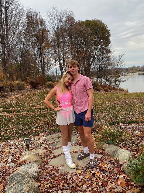 #barbie #costume #halloweencostume #ken Ken Costume, Barbie And Ken Costume, Couple Costume, Barbie Costume, Costume Inspo, Halloween 2023, Couple Halloween, Barbie And Ken, Couples Costumes