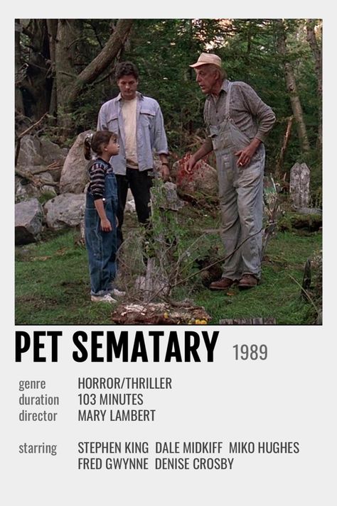 Film Checklist, Pet Sematary Poster, Pet Sematary 1989, Halloween Marathon, Rat Movie, Fall Movies, Pets Movie, Wallpaper Room, Movies To Watch Teenagers