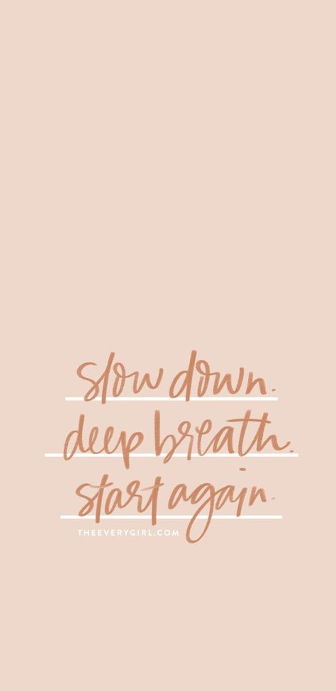 Slow Down Deep Breath Start Again Breathe Aesthetic, Start Again, Deep Breath, Quote Aesthetic, Slow Down, Positive Thoughts, The Words, Inspirational Words, Cool Words