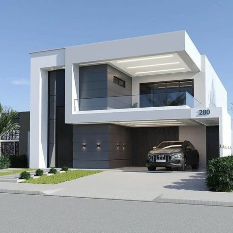 35 Modern House Design Ideas For 2021 - Engineering Discoveries A Modern House, Modern Small House Design, Best Modern House Design, Latest House Designs, Modern House Facades, House Arch Design, Architecture Model House, Architect Design House, Modern Exterior House Designs