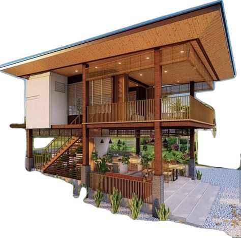 Tropical Stilt House Design, Province House Design Philippines, Elevated House Design Philippines, Farmhouse Philippines, Budget Floor Plans, Rest House Philippines, Kitchen Tiny House, 40x60 Pole Barn, Tiny Living Room Ideas