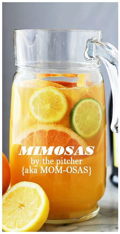 Mimosa Recipe For A Crowd, Mimosa For A Crowd, Pitcher Mimosa Recipe, Mimosa Pitcher Recipe, Mimosas For A Crowd, Momosa Mimosa Bar Non Alcoholic, Momosa Mimosa Recipe, Brunch Punch Alcohol, Mimosa Punch For A Crowd