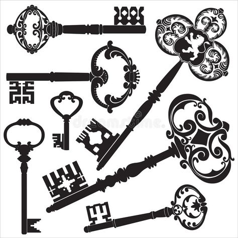 Fusing Glas, Key Tattoo, Vintage Skeleton Keys, Old Keys, Glass Decals, Antique Keys, Key To My Heart, Vintage Keys, Digi Stamps