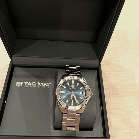 Beautiful unique colored TAG Heuer Aquaracer Blue Men's Watch - WBD1112.BA0928 Tag Aquaracer, Tag Heur, Tag Heuer Aquaracer, Tag Heuer Watch, Unique Faces, Watches Unique, Men's Watches, Tag Heuer, Men's Watch