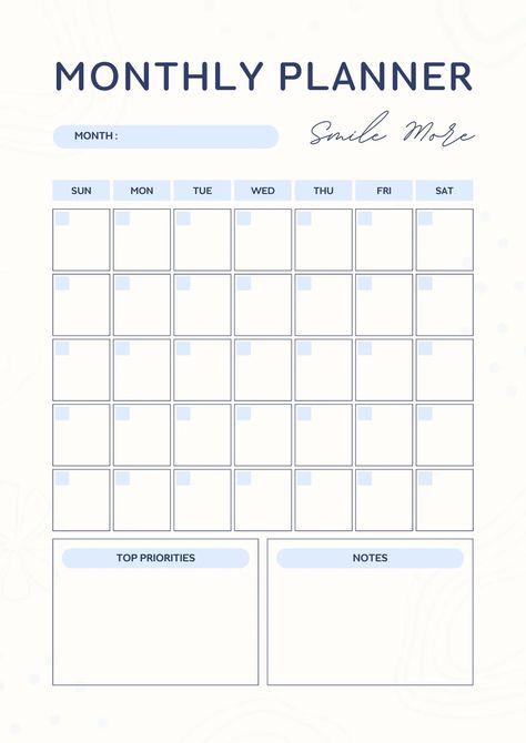 To Do List Monthly Planner, Monthly To Do List Template, Planner Monthly Ideas, Good Notes Monthly Planner, Online Planner Template, Month Schedule Planner, Aesthetic Monthly Planner Template, Monthly Planner Design, Monthly Planner Aesthetic