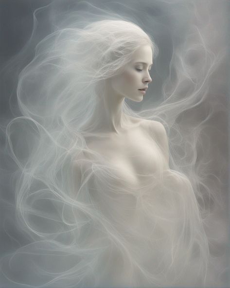 The spectral figure of a woman could be seen floating aimlessly in the abandoned house. Her presence was both eerie and captivating, as she seemed to ... -  #Art #Beautiful #Delicate #Fantasy #Ghost Ghost Ethereal, Unsettling Art, Ghost Fairy, Fantasy Ghost, Ghost Woman, Ghost Lady, Female Ghost, Sign Drawing, Art Ghost