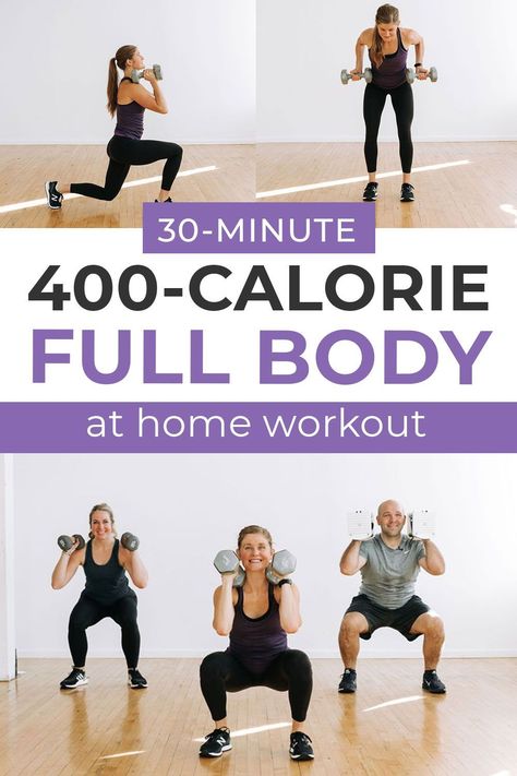 Hiit Strength Workout, Full Body Fat Loss Workout At Home Beginner, Hiit 30 Minute Workout, Hitt Workout 30 Minute, Cardio Class Ideas, Standing Full Body Workout, Full Body Dumbbell Workout At Home, Full Body Superset Workout, Workout Circuit At Home