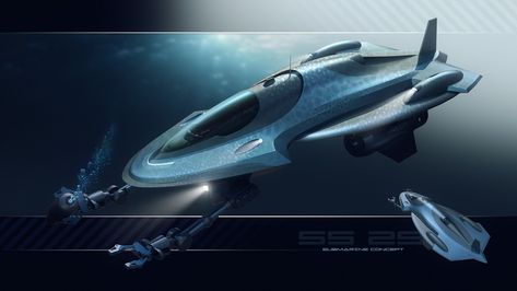 ArtStation - Submarine and helicopter concepts, Encho Enchev Future Submarine Concept, Futuristic Submarine Concept Art, Scifi Submarine, Futuristic Headquarters, Futuristic Submarine, Submarine Concept, Underwater Submarine, Concept Aircraft, Futuristic Vehicles