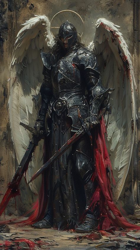 Chainsword Concept Art, Paladin Tattoo, General Radahn, Angel Knight, Demon Knight, Grimm Tales, Dark Fantasy Artwork, Dragon Warrior, Heaven Art