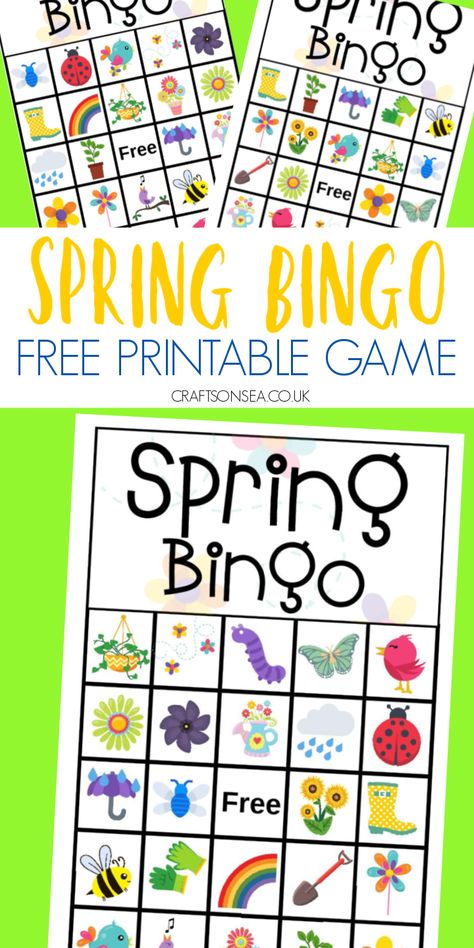 Free printable spring bingo Bingo Printable Free, Bingo Free Printable, April Preschool, Spring Lesson Plans, Summer Bingo, Free Printable Bingo Cards, Bingo Games For Kids, Free Bingo Cards, Printable Bingo Games