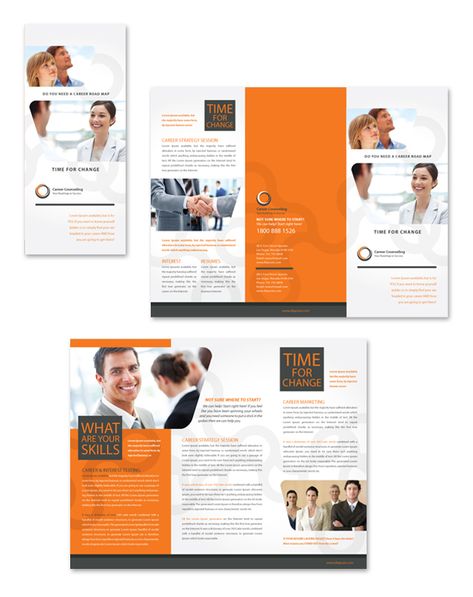 Career Counseling Tri Fold Brochure Template Counseling Brochure, Tri Fold Brochure Template, Unique Brochures, Brochure Design Layout, Trifold Brochure Design, Brochure Template Layout, Counseling Psychology, Fold Brochure, Report Design