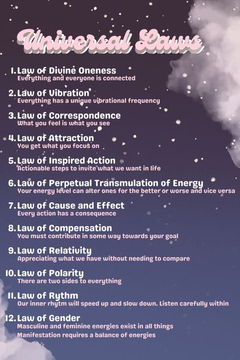 Laws Of Harmony, Rules Of The Universe, Natural Laws Of The Universe, Check From The Universe, Connecting With Universe, Spiritual Dimensions Universe, Signs Of The Universe, Source Energy Universe, 12 Laws Of The Universe Explained