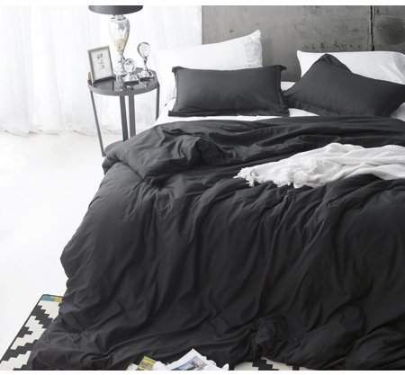 Byourbed BYB Duvet Cover Black Supersoft Bedding Bedding Gray, Black And White Bedroom, College Bedding, Black Bed Linen, Black Duvet, Black Duvet Cover, Cheap Bedding, Best Duvet Covers, King Size Bedding Sets