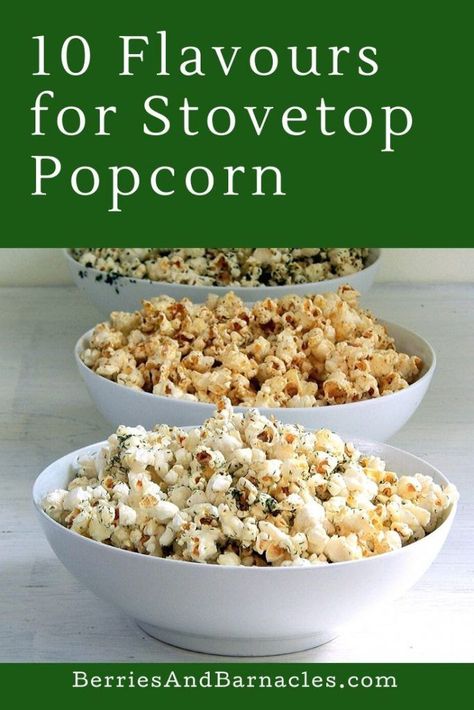 Homemade Popcorn Flavors, Stovetop Popcorn Recipes, Canning Homemade Salsa, Popcorn Seasoning Recipes, Flavored Popcorn Recipes, Savory Popcorn, Stovetop Popcorn, Healthy Popcorn, Homemade Popcorn