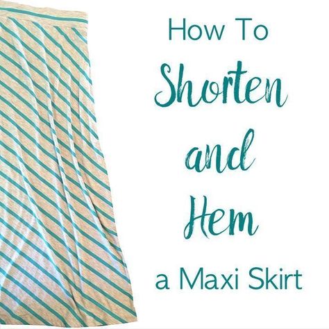 Have a long maxi skirt that is just too long and needs shortened? Here's how to shorten and hem a maxi skirt the easy way with some great easy steps even for a beginner seamstress! Step by step instructions for shortening a skirt. #sewing #sewingtutorials #sewingtips #sewingprojects #tutorial #howto #sixcleversisters Handmade Skirts, Maxi Skirt Outfits, Diy Maxi Skirt, Maxi Skirt Pattern, Blue Maxi Skirt, Handmade Gifts Diy, Maxi Rok, Skirt Tutorial, Diy Skirt